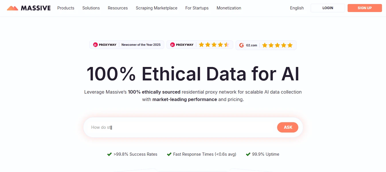Massive Dashboard Screenshot